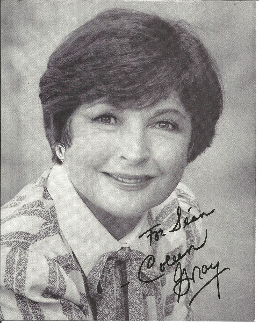 Lot 248: Colleen Bray signed 10x8 inch black and white...