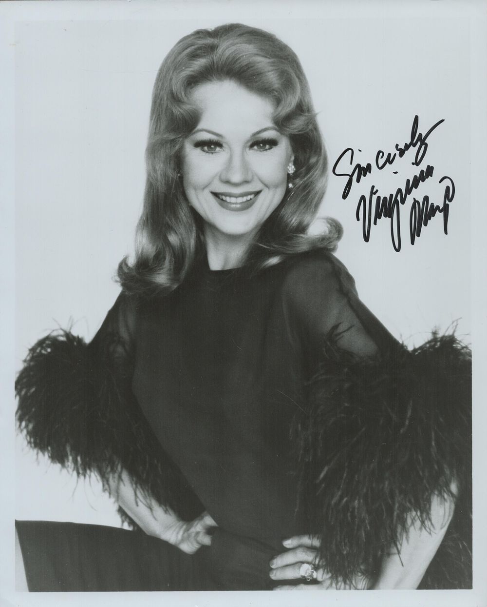 Lot 256: Virginia Mayo signed 10x8 inch black and white...