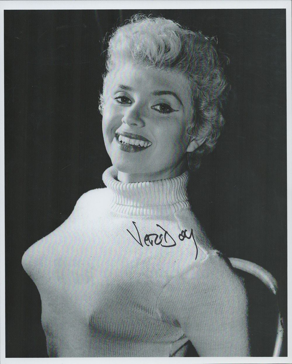 Lot 257: Vera Day signed 10x8 inch black and white...