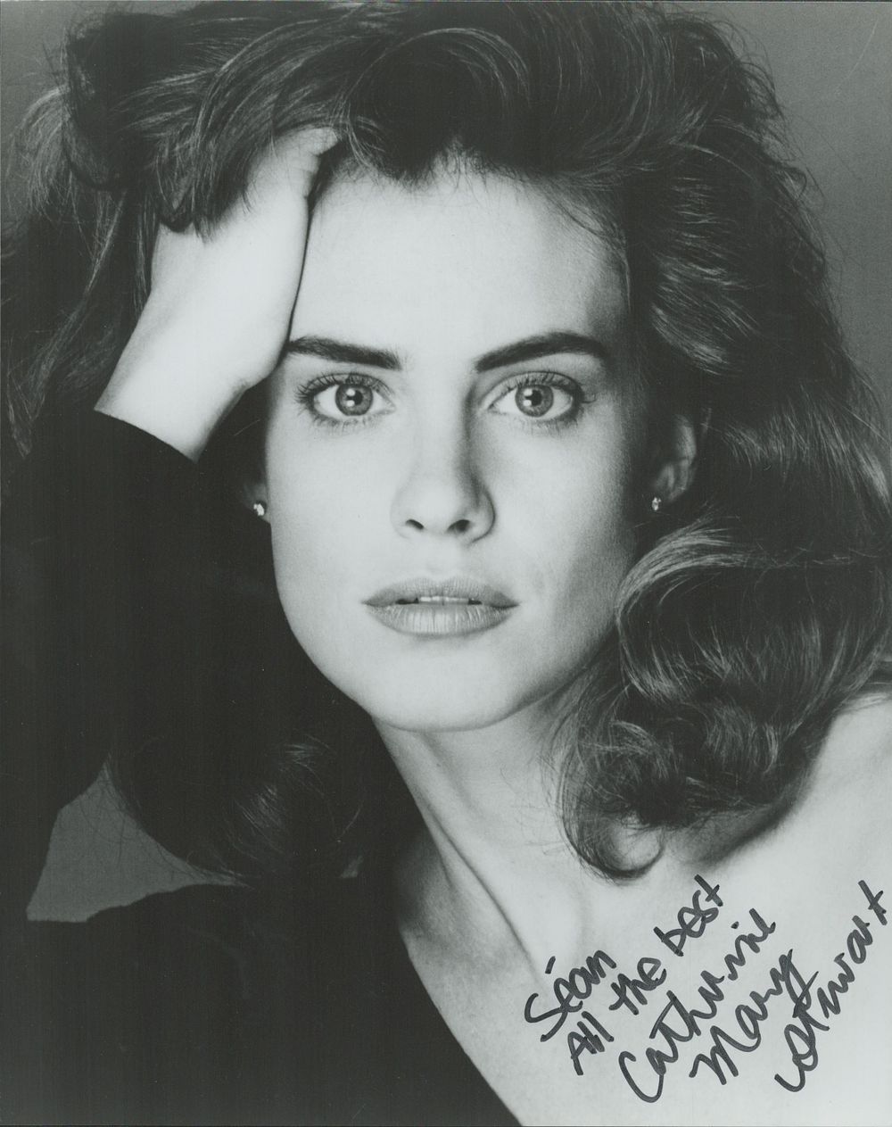Lot 264: Catherine Mary Stewart signed 10x8 inch black and...