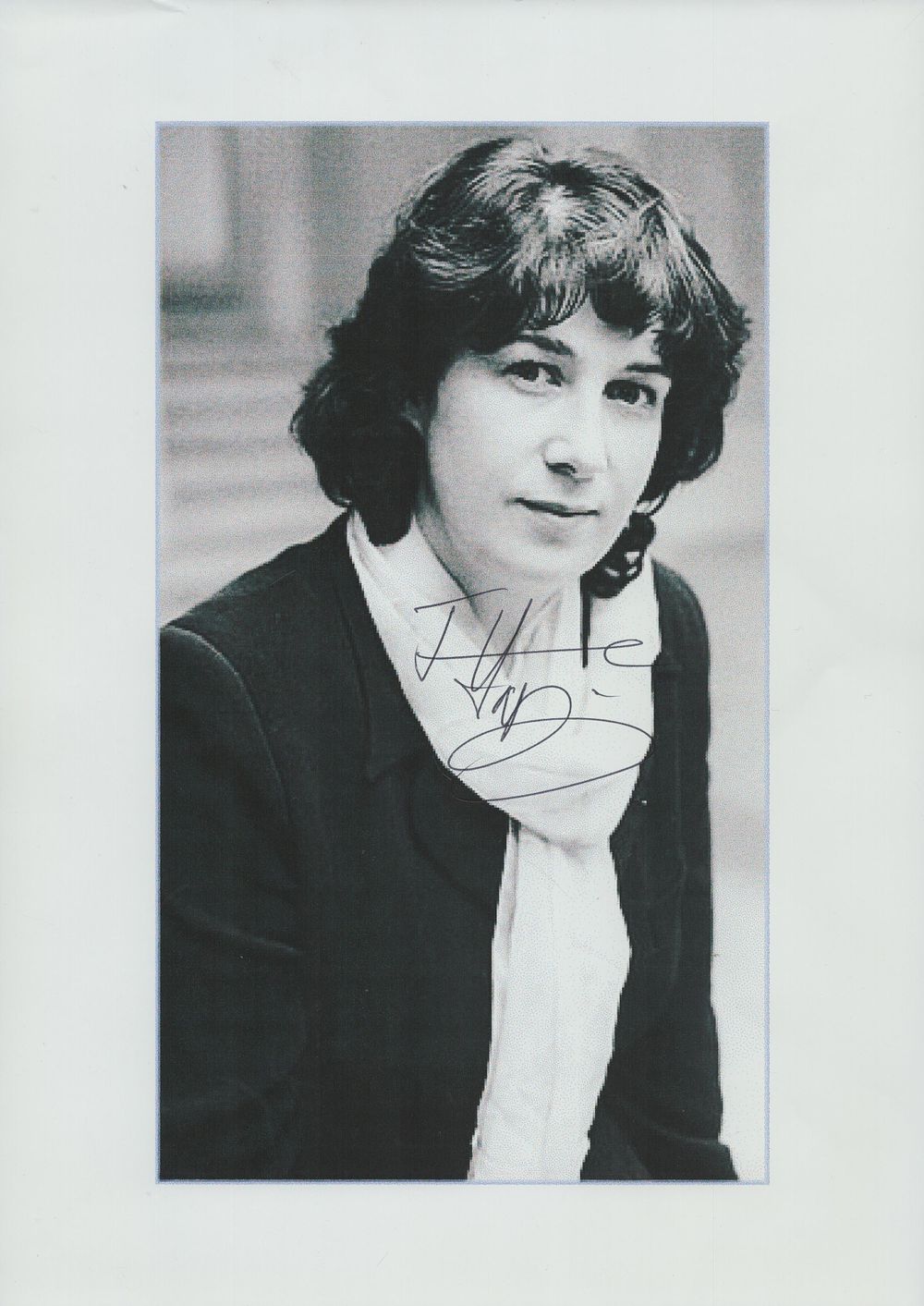 Lot 266: Joanne Harris signed 12x8 inch black and white...