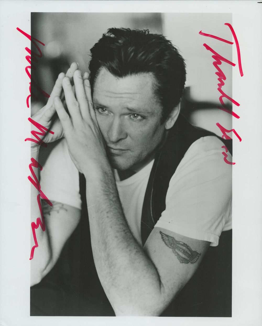 Lot 269: Michael Madsen signed 10x8 inch black and white...