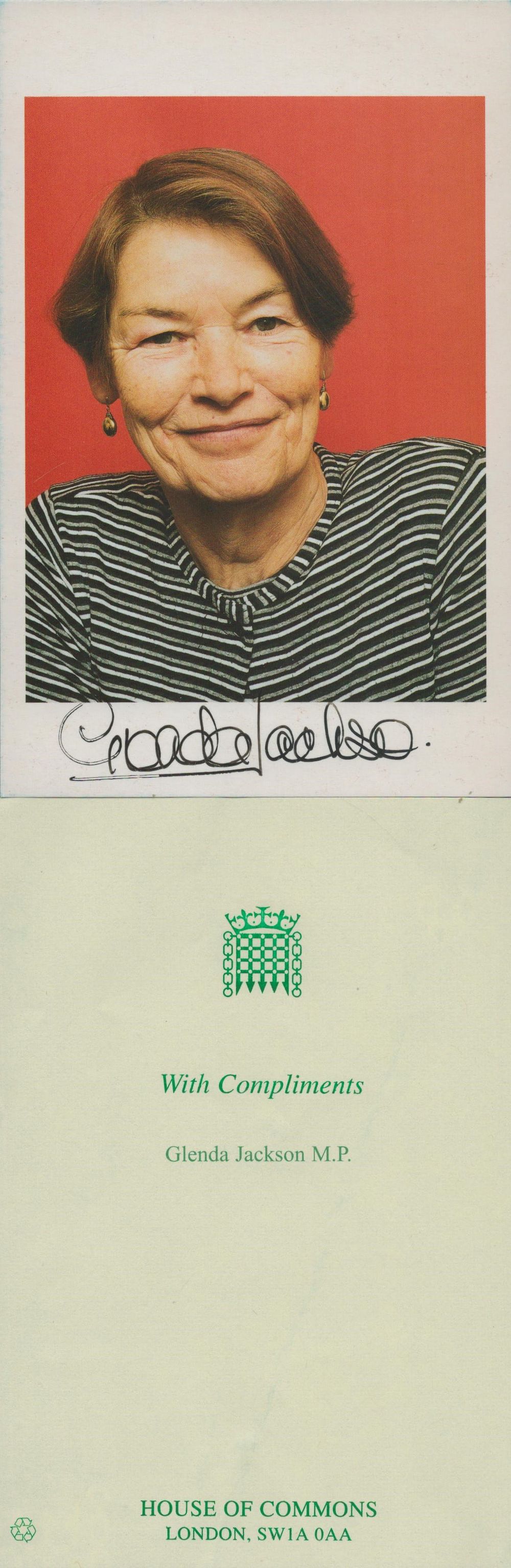 Lot 272: Glenda Jackson signed 6x4 inch colour photo with...