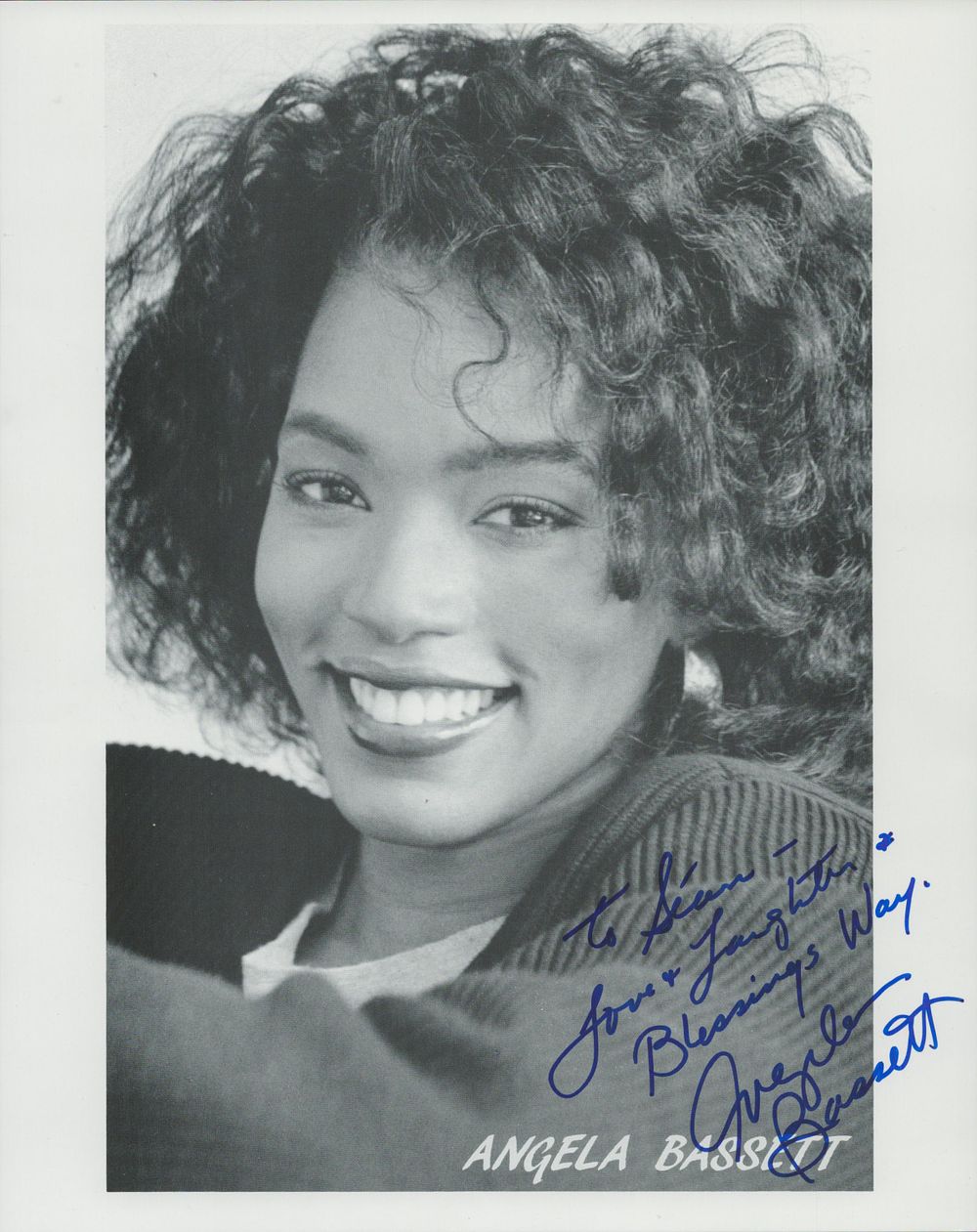 Lot 273: Angela Bassett signed 10x8 inch black and white...