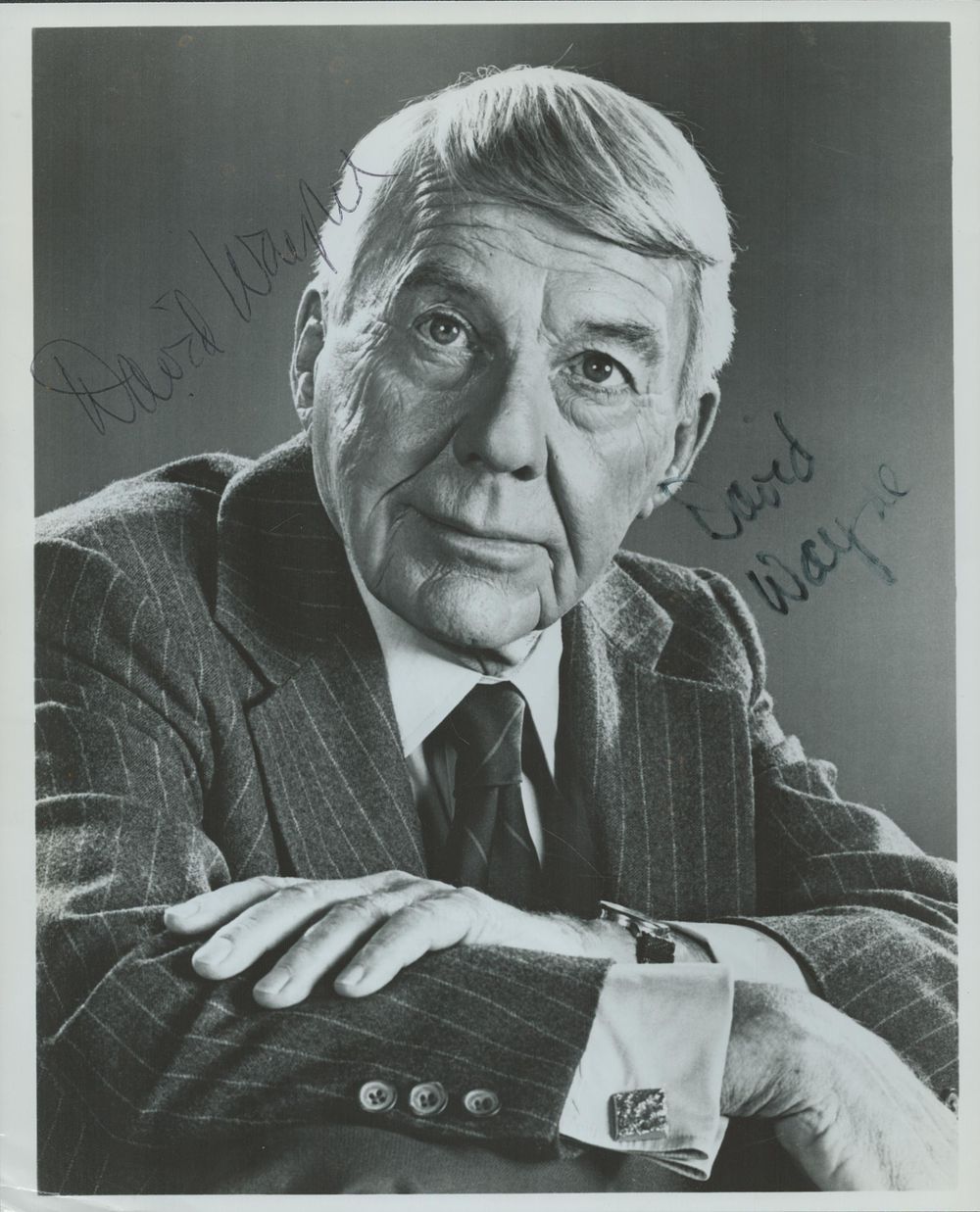 Lot 276: David Wayne signed 10x8 inch black and white...