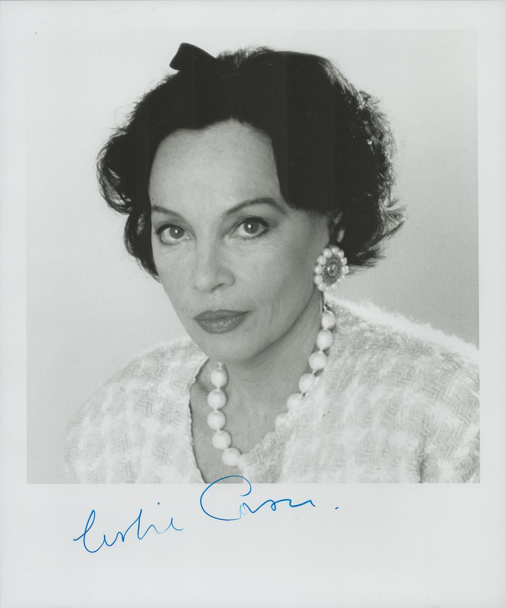 Lot 283: Leslie Caron signed 10x8 inch black and white...