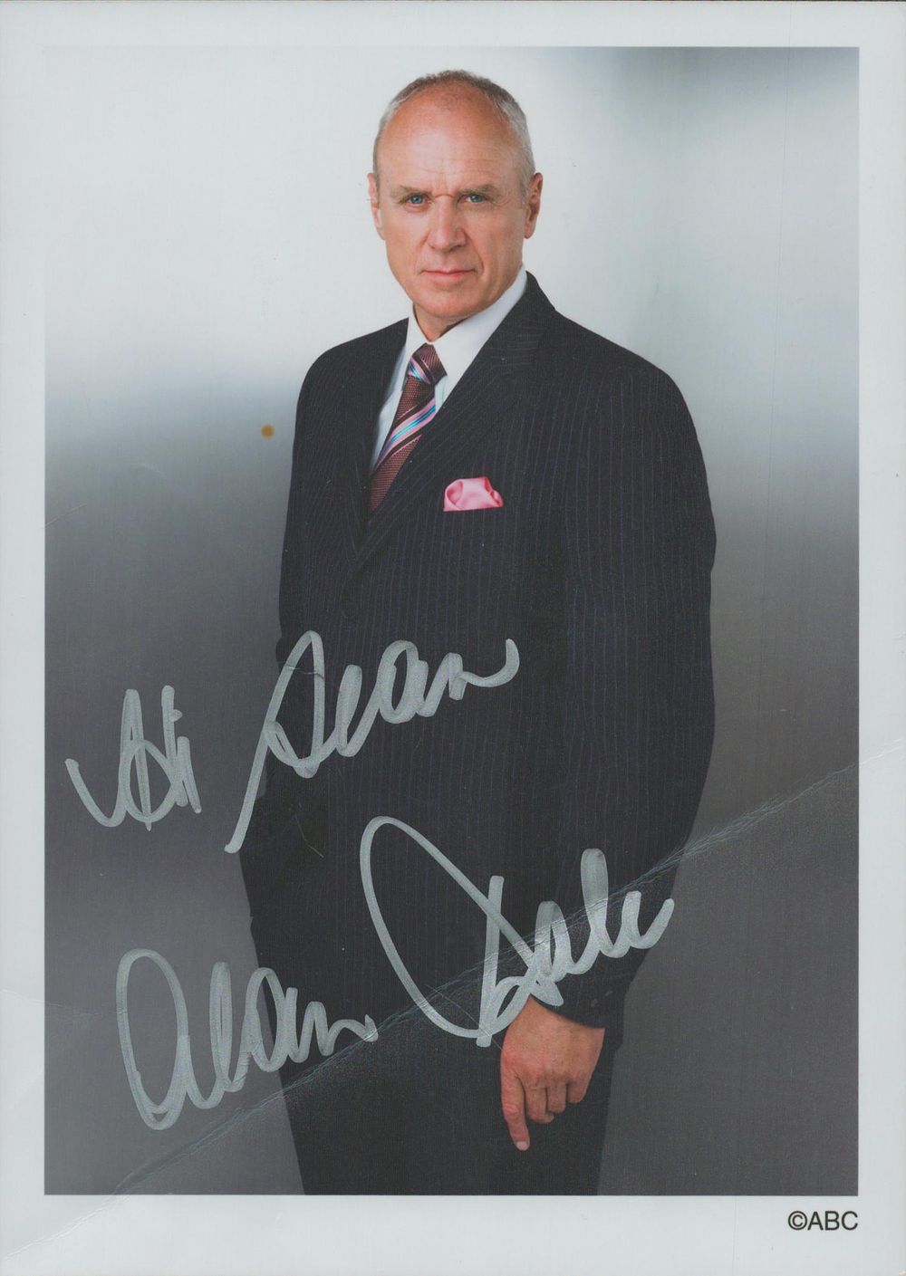 Lot 287: Alan Dale signed 7x5 inch colour promo photo...