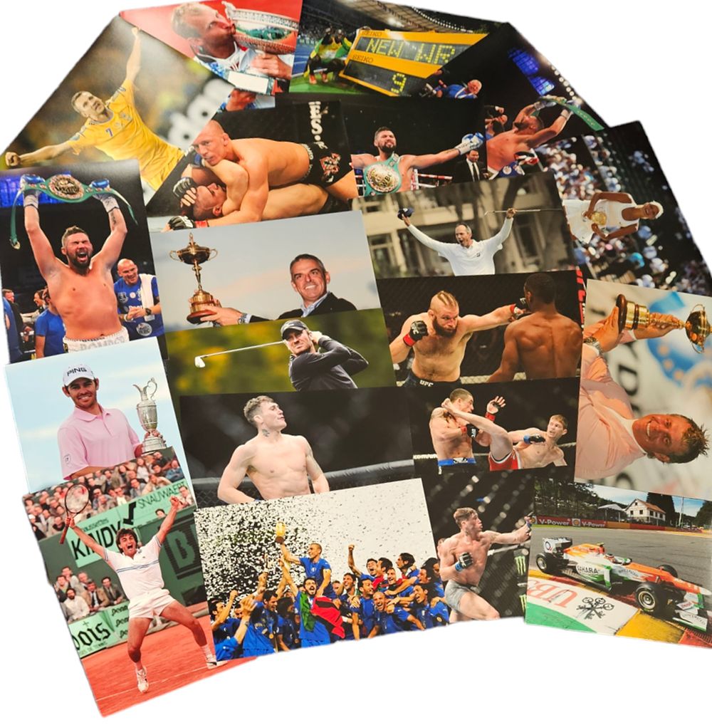 Lot 22: Mixed Sports Photos Collection of 20 Approx. Size...