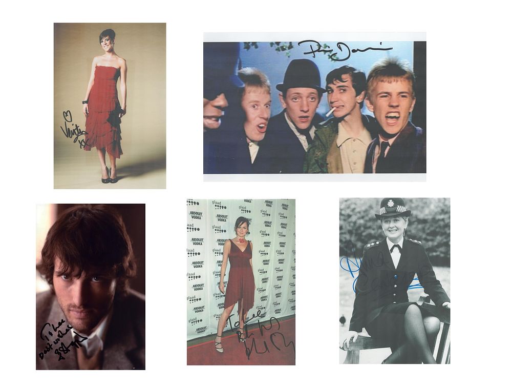 Lot 29: Film TV Actors/Actresses Collection of 5 signed 4...