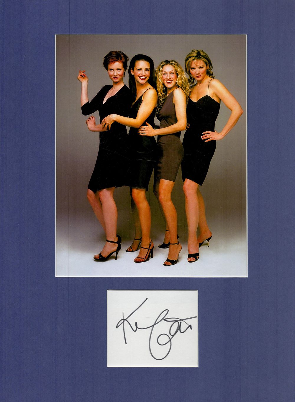 Lot 104: Kim Cattrall 16x12 inch signature piece featuring a...