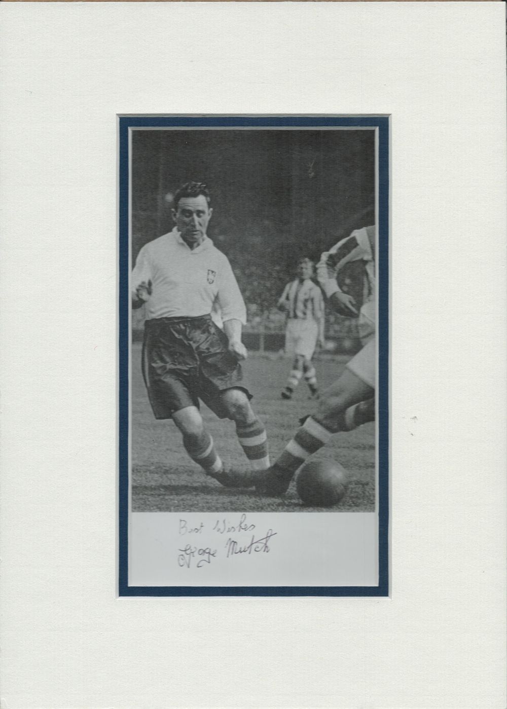 Lot 107: George Mutch signed 11x8inch mounted black and white...