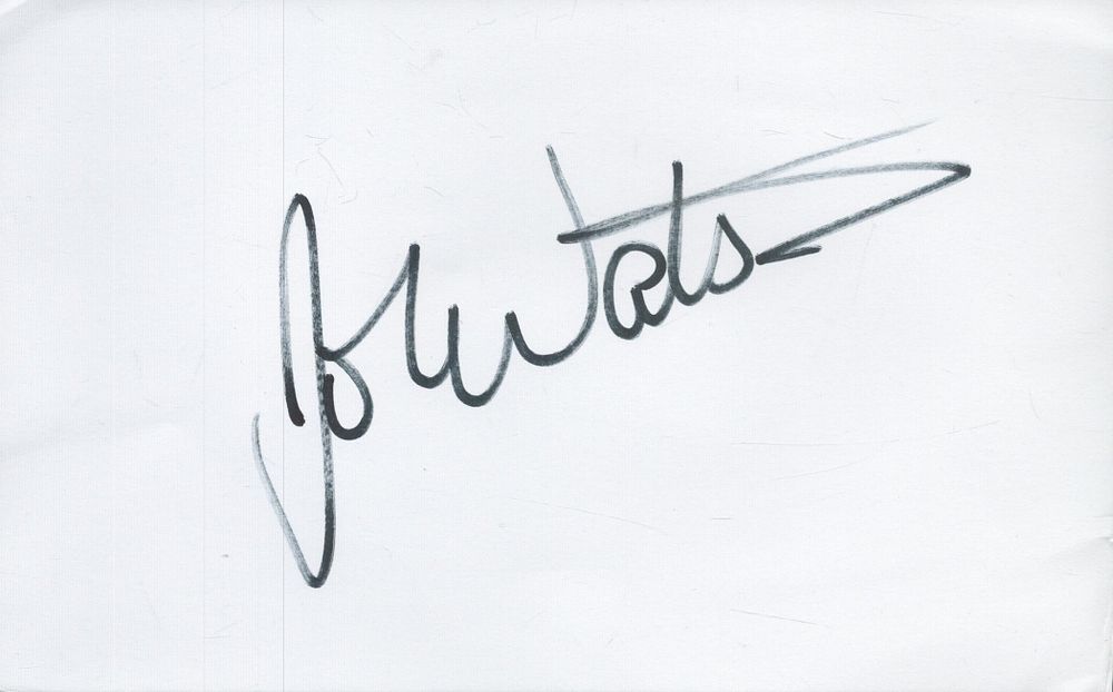 Lot 116: John Watson 8x5 signed white card. Good condition....