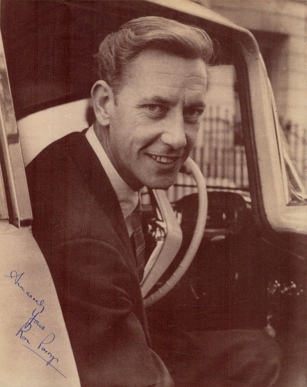 Lot 133: Ron Parry signed 10x8 vintage photo. Good condition....