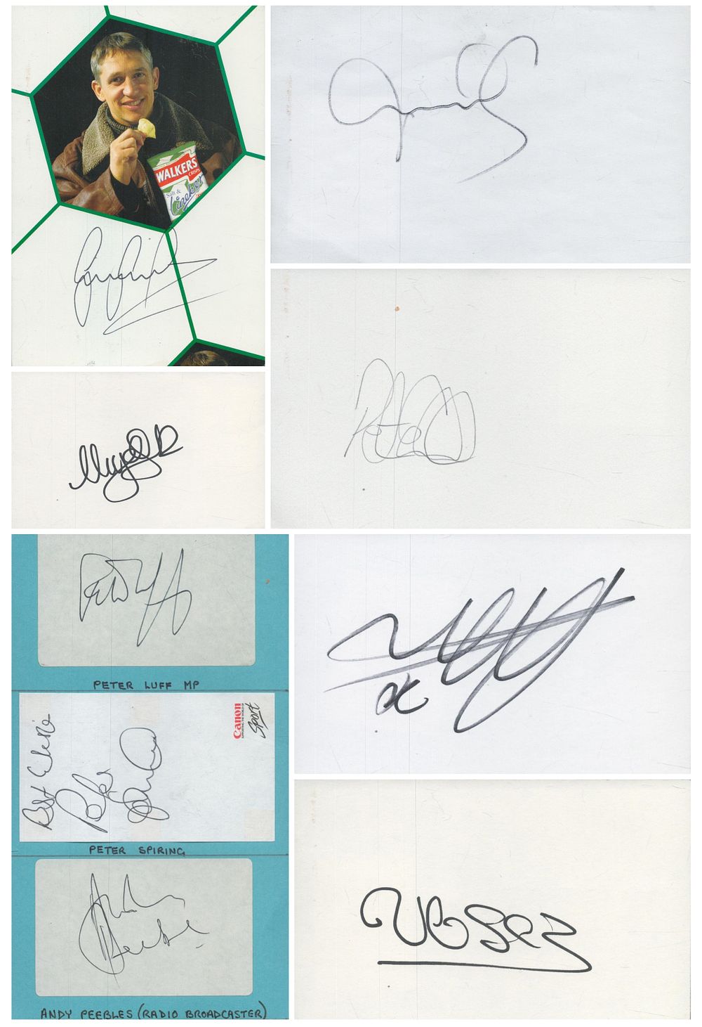 Lot 146: Sport collection of 7 signed album pages. Signatures...