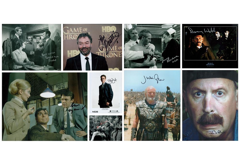 Lot 147: Entertainment collection of 10 signed photos. Signatures such...