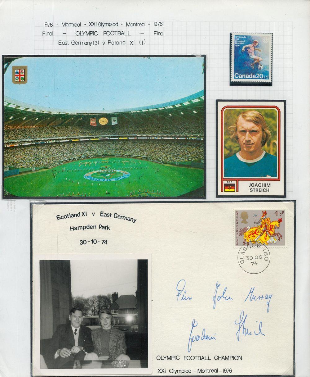 Lot 149: Football East Germany Joachim Streich signed 1974 Scotland...