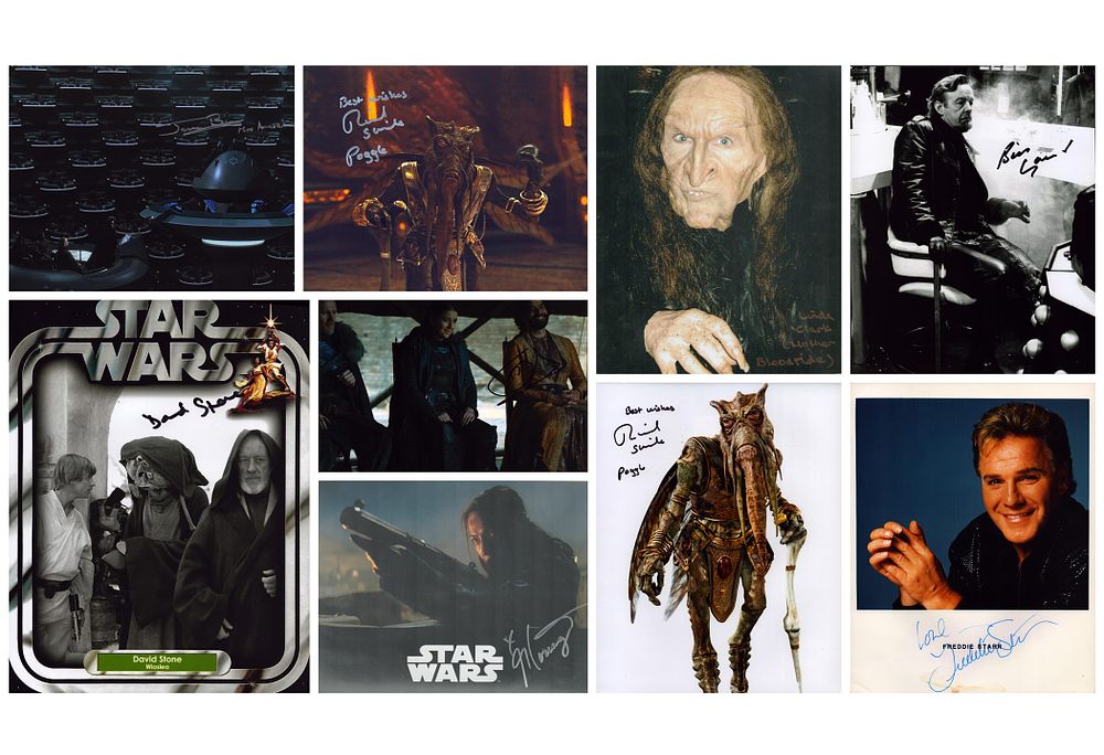 Lot 167: TV FILM Collection of 9 signed photos. Signatures...