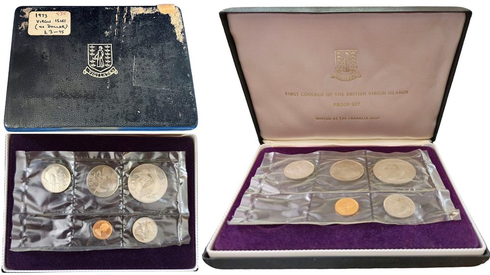 Lot 216: Set of 5 1973 Virgin Isles Proof set....
