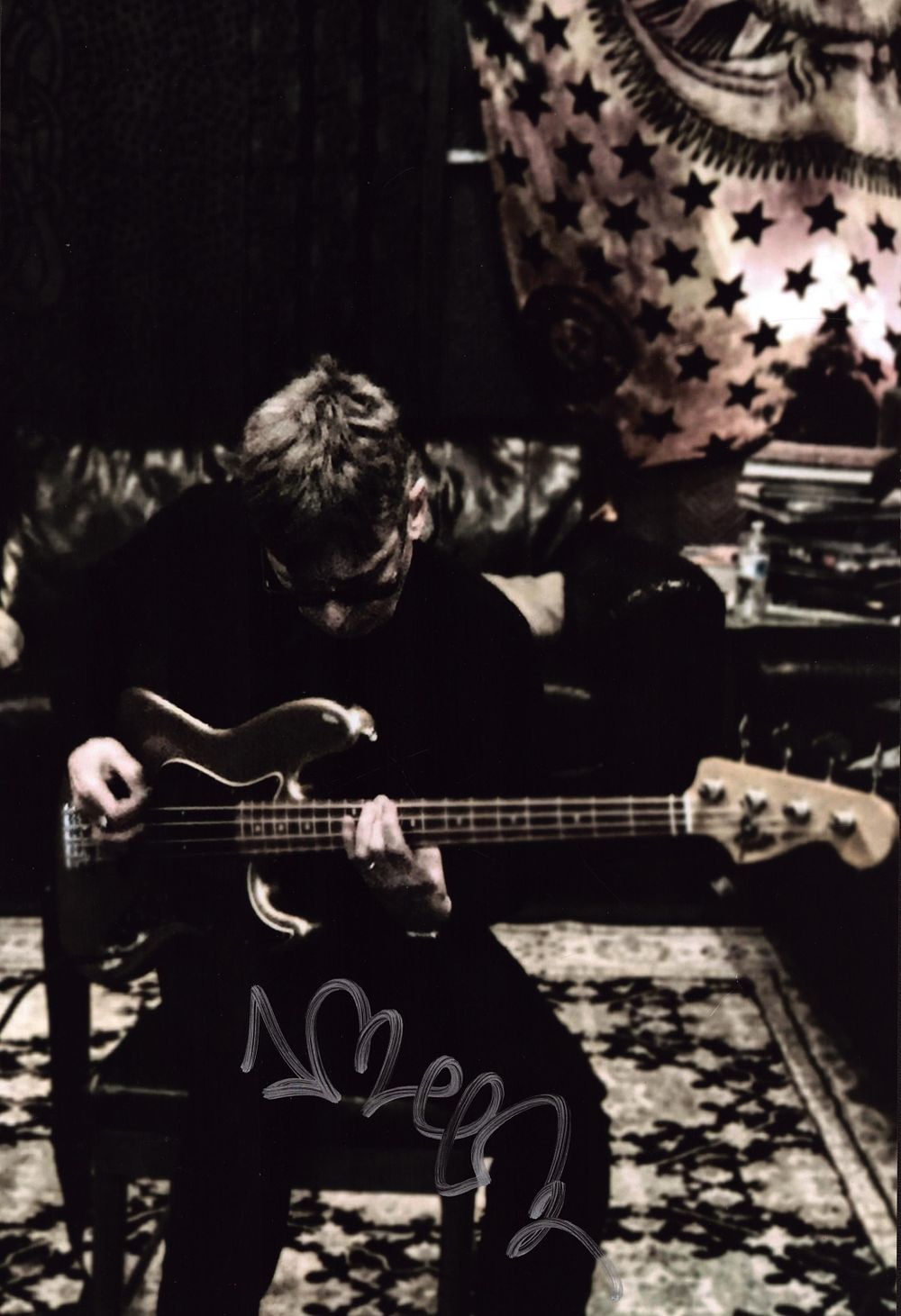 Lot 219: Johnny Marr signed 12x8 inch black and white...