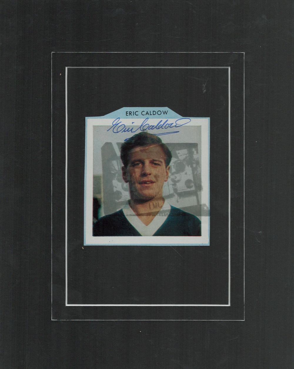 Lot 220: Eric Caldow signed 10x8inch mounted colour photo. Good...