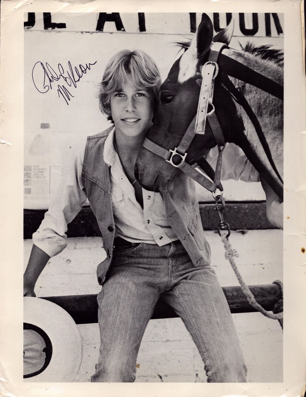 Lot 226: Philip McKeon signed 11x8 inch black and white...