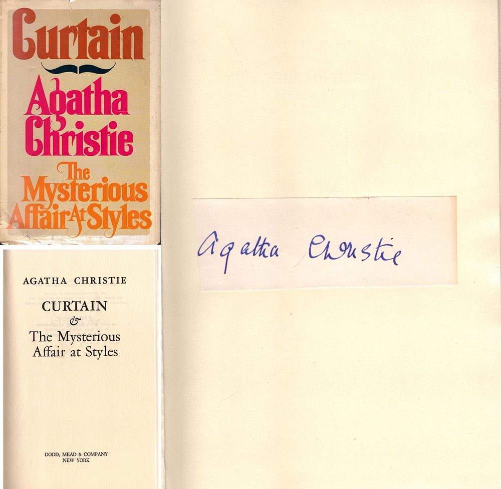 Lot 229: Agatha Christie signed Curtain and The Mysterious Affair...