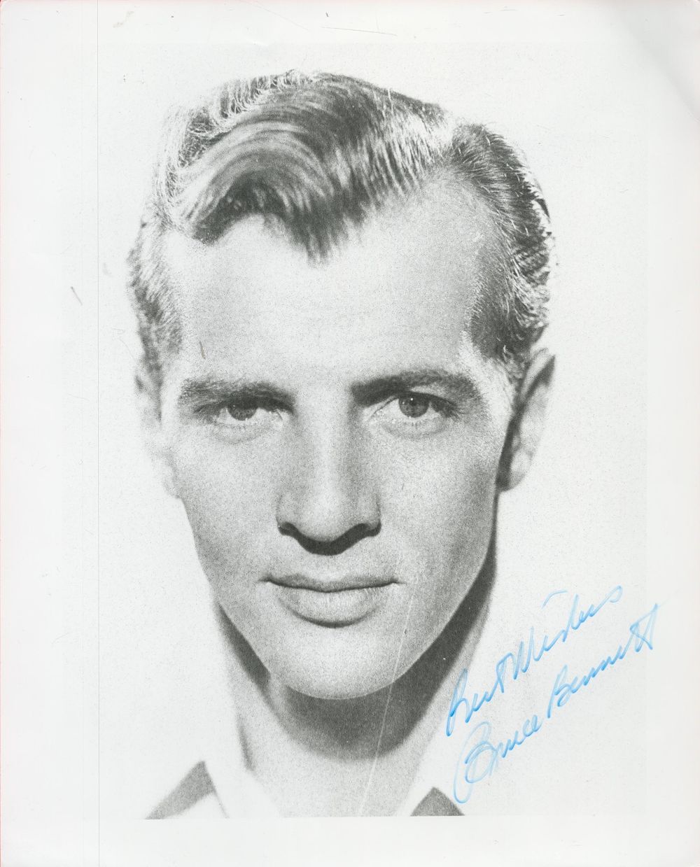 Lot 237: Bruce Bennett signed 10 x 8 inch black...