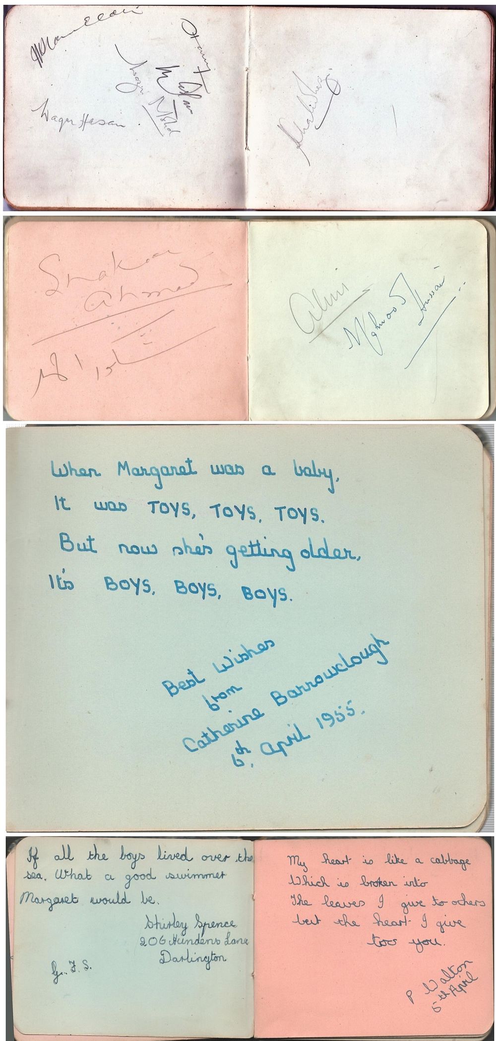 Lot 239: Vintage autograph album filled with 1950s Pakistan touring...