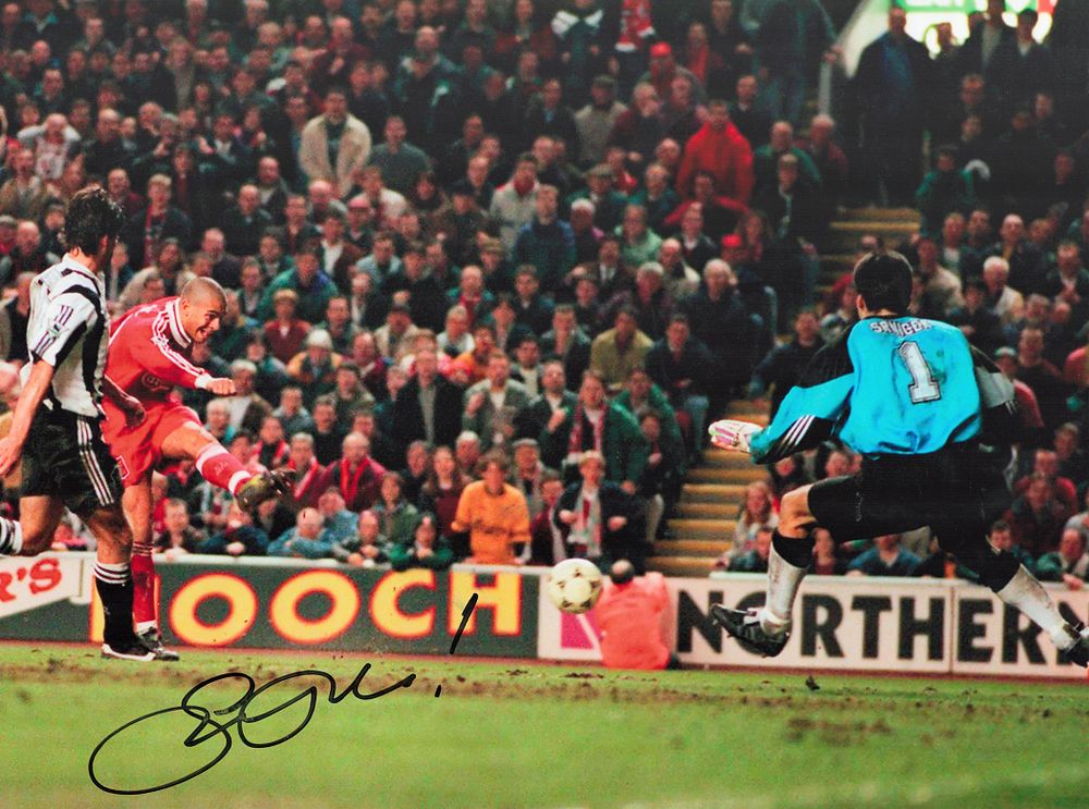 Lot 254: Football Stan Collymore signed 16x12 colour photo pictured...