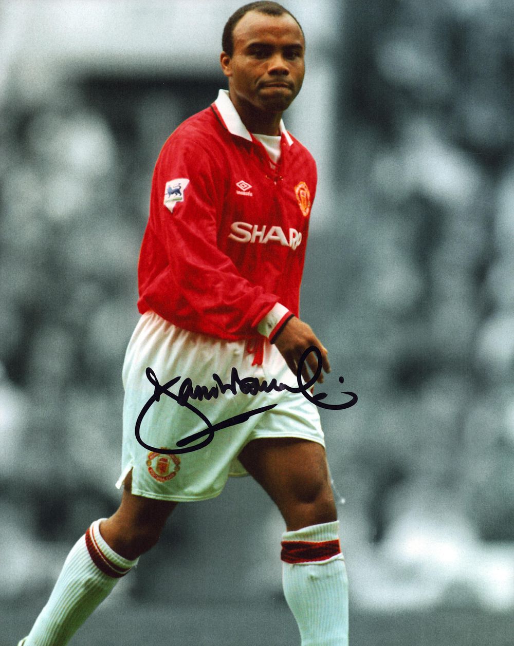Lot 264: Danny Wallace signed 10x8 inch colourised photo pictured...