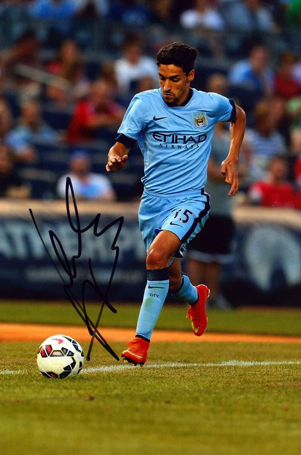 Lot 265: Jesús Navas Manchester City Signed 12x8 inch colour...