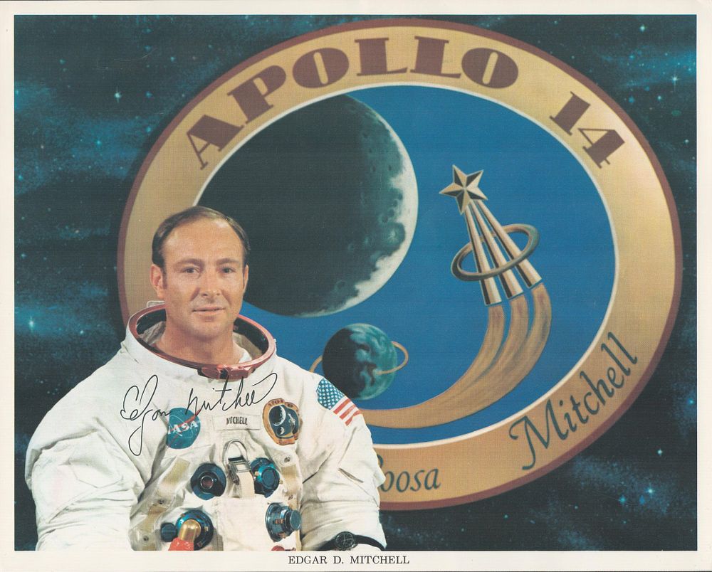 Lot 314: Edgar D Mitchell Astronaut signed 10x8inch colour photo....