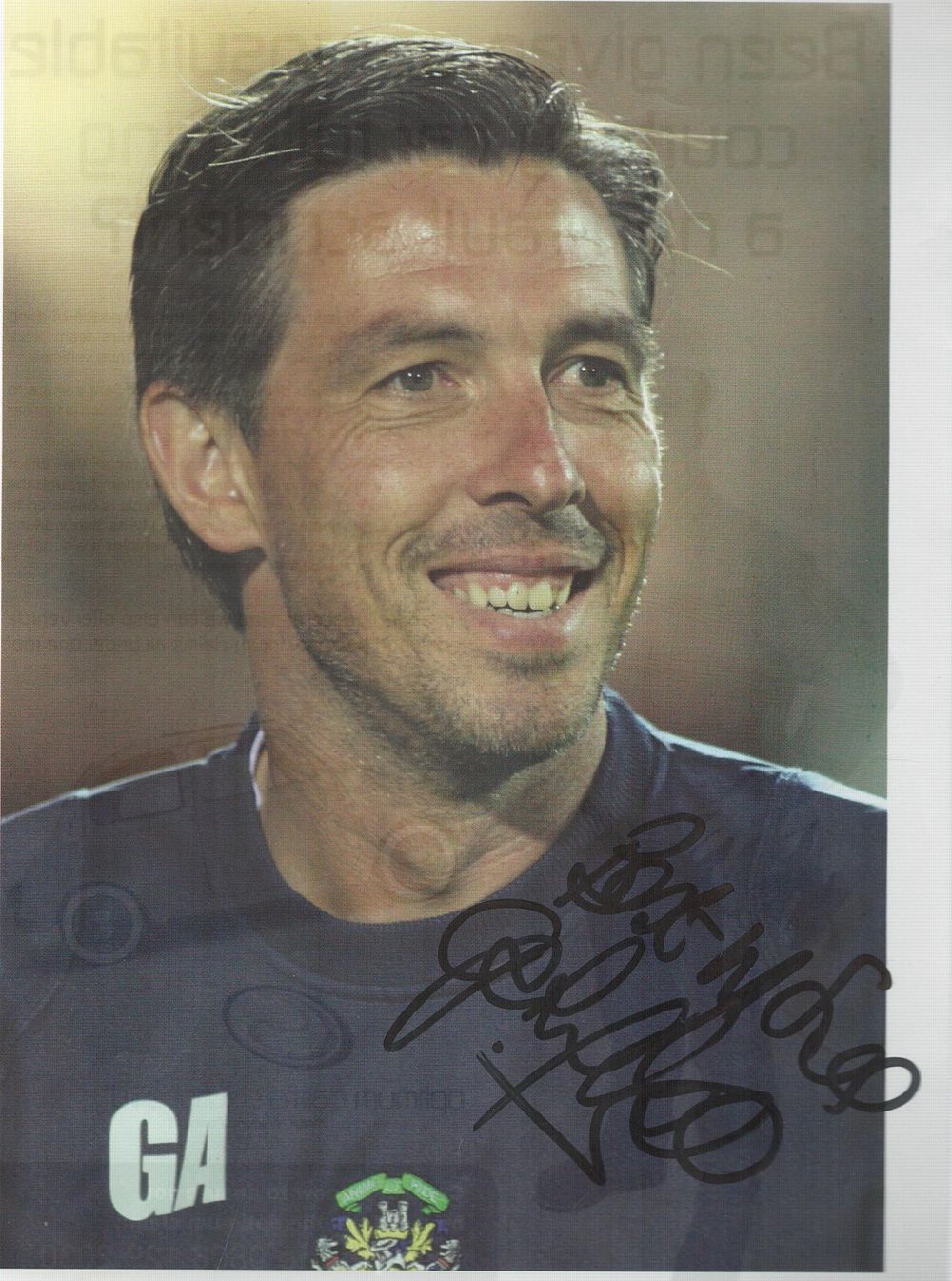 Lot 341: Gary Ablett signed 7x9inch colour photo. Good condition....