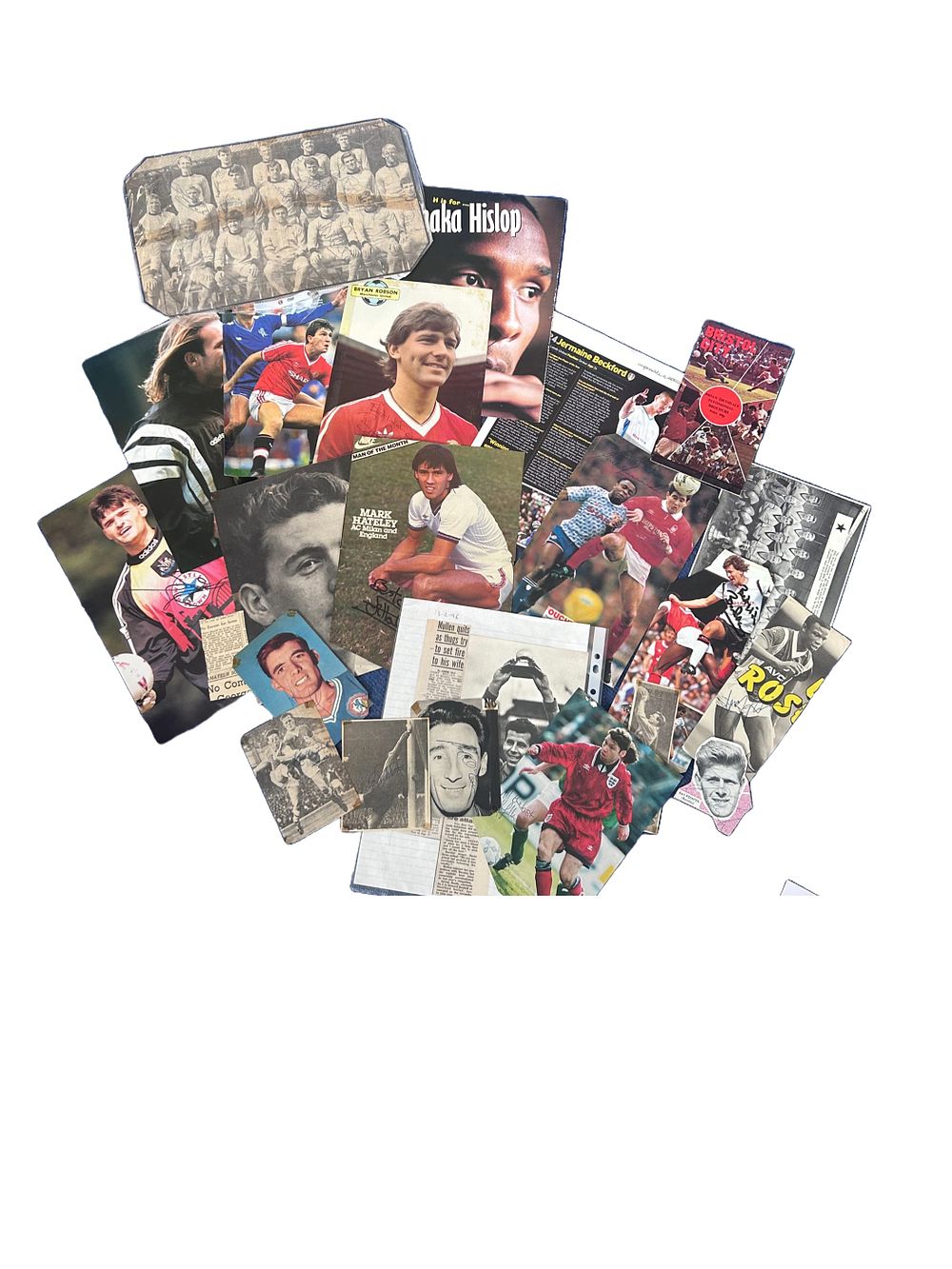 Lot 346: Sport collection of approx 20 signed newspaper photos/cutouts....