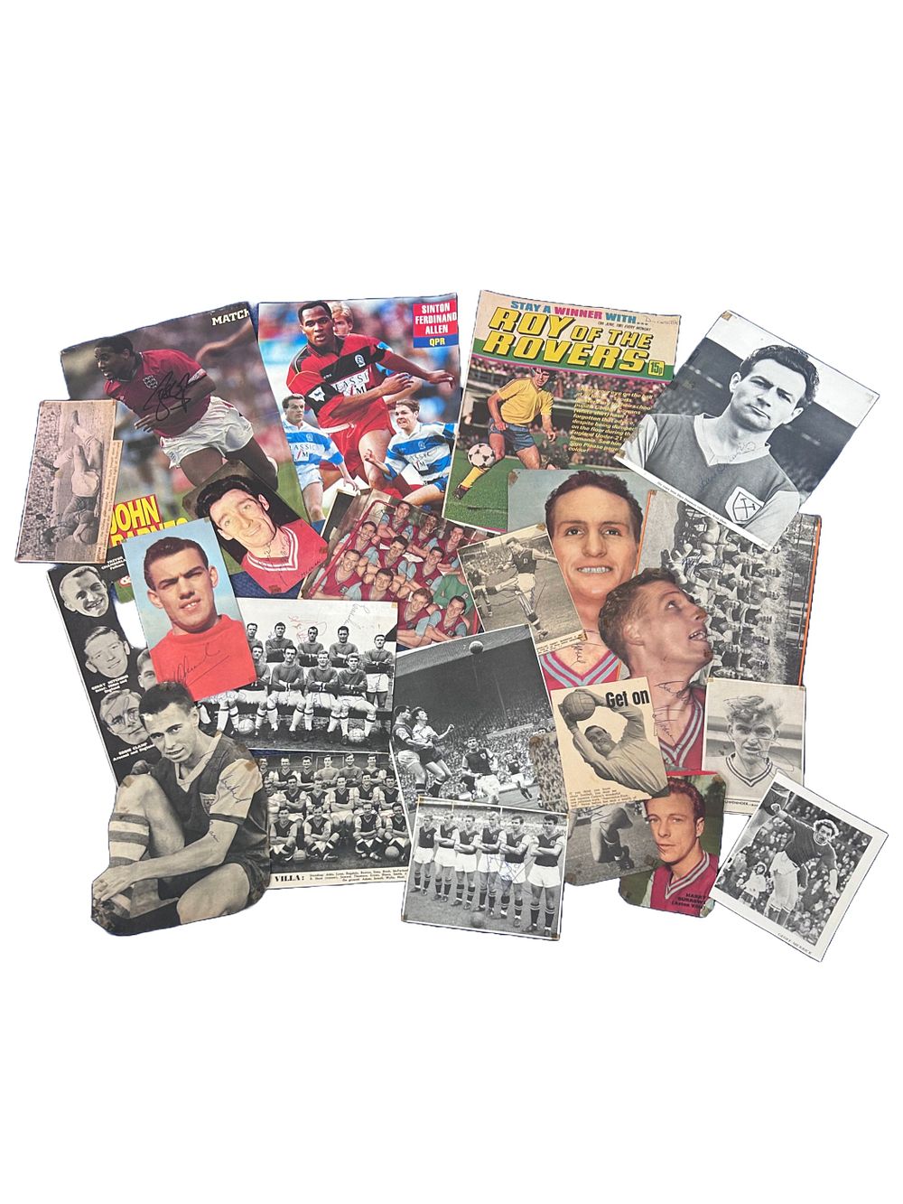 Lot 347: Sport collection of approx 20 signed newspaper photos/cutouts....
