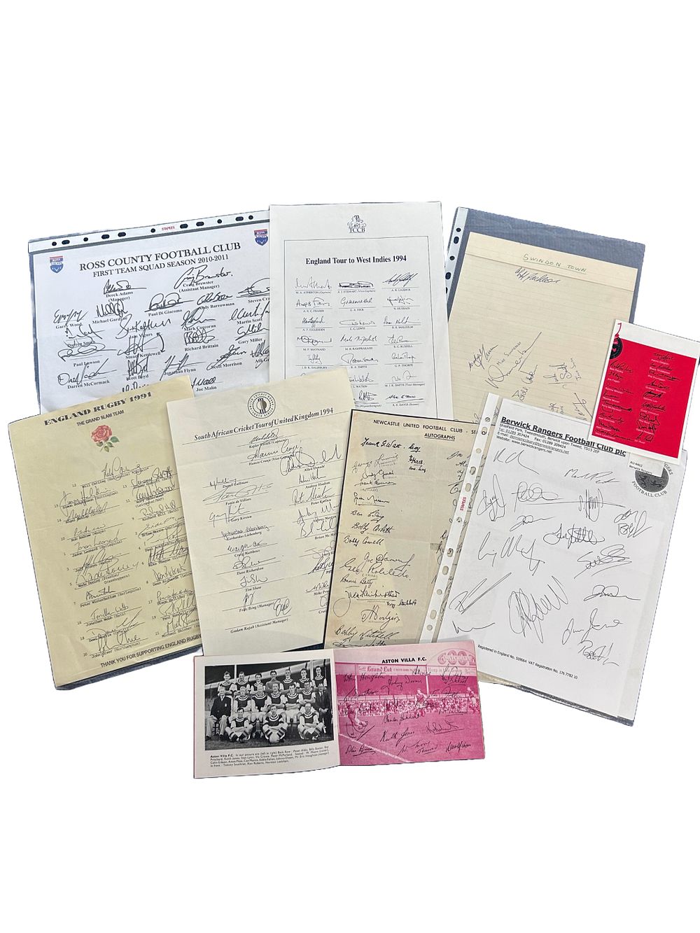 Lot 350: Sport Collection of various signed team sheets. Such...