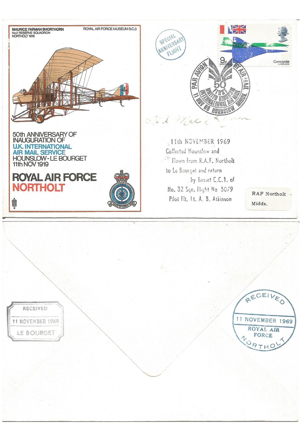 Lot 368: A. Mackenn signed RAF Northolt FDC 50th Anniversary...