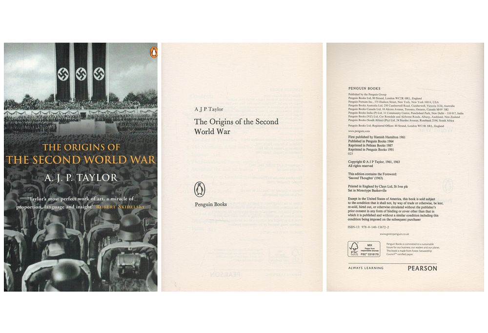 Lot 383: The Origins of The Second World War by...