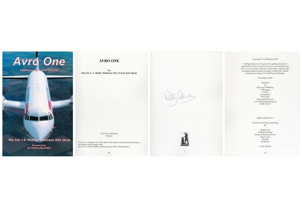 Lot 390: Wg Cdr J. A. 'Robby' Robinson RAF. Avro...