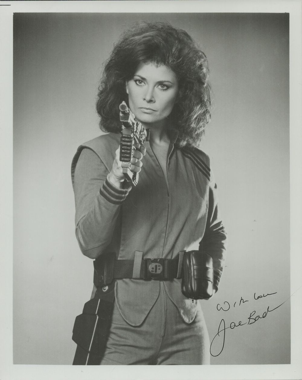 Lot 405: Jane Badler signed black and white photo 10x8...
