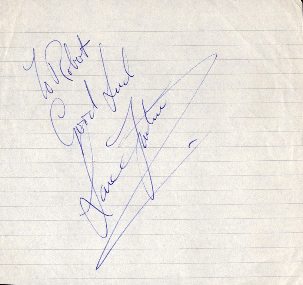Lot 438: Lance Fortune music signed 6 x 5. 5-inch...