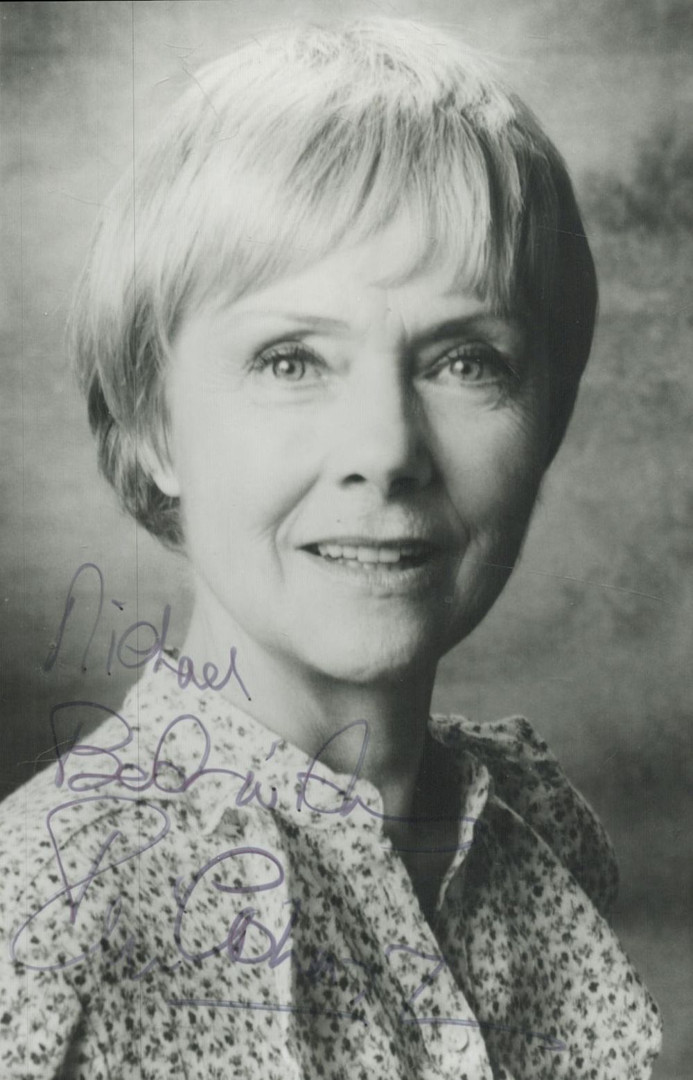 Lot 459: Renee Asherson signed 6x4 black and white colour...