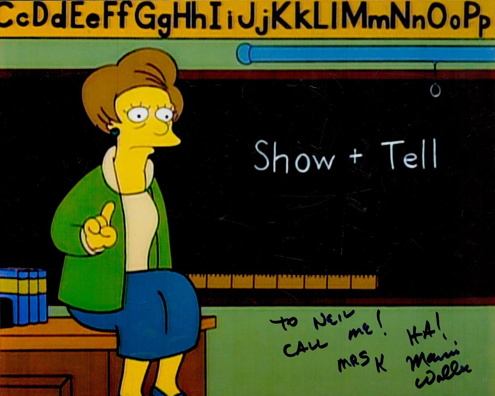 Lot 492: Marcia Wallace signed 10x8inch colour photo from The...