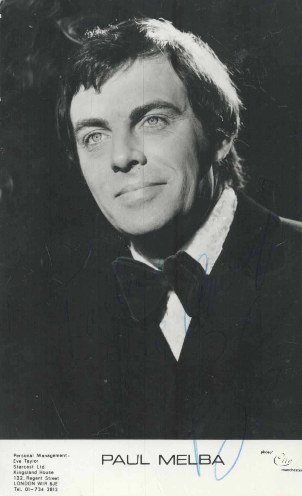 Lot 498: Paul Melba signed 6x3 black and white photo....