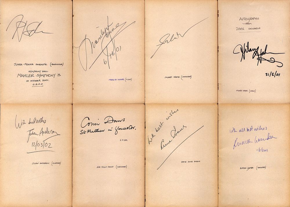 Lot 6: Classic music autograph collection from 2001 onwards. 14...