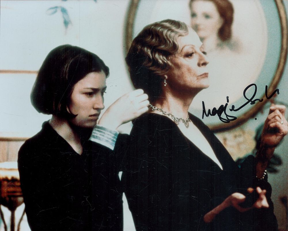 Lot 54: Maggie Smith, actress. A signed and dedicated 10x8...