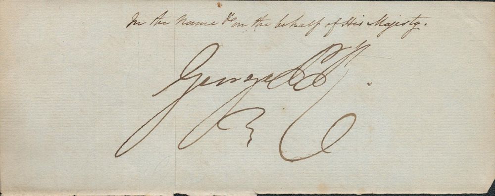 Lot 73: King George IV clipped letter. Good condition. All...
