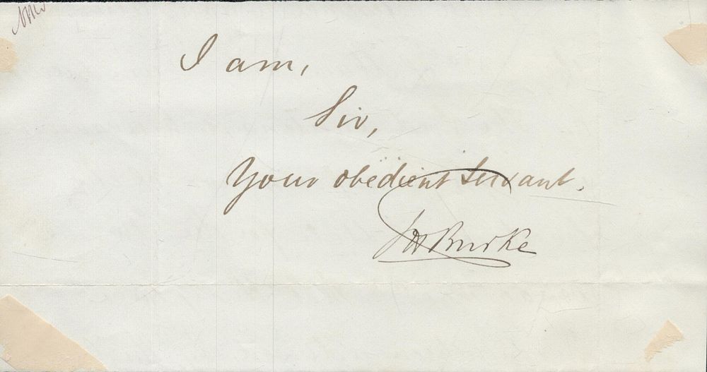 Lot 77: Thomas Henry Burke signature. Irish undersecretary assassinated during...