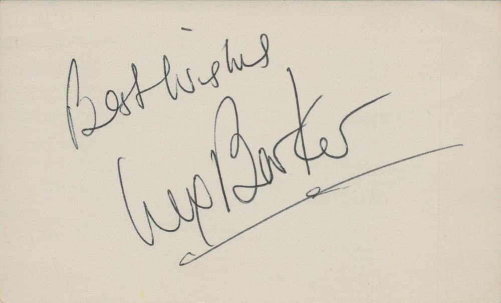 Lot 112: Lex Barker signed 5x3inch white card. Obtained in...
