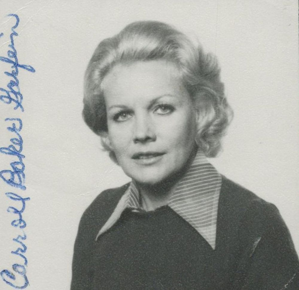 Lot 115: Carroll Barker signed 2x2inch black and white passport...